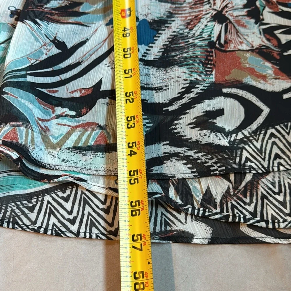 Harlyn Maxi Dress Mix Print Block Artsy Modern Romance Wedding Guest Party Med - Picture 16 of 16